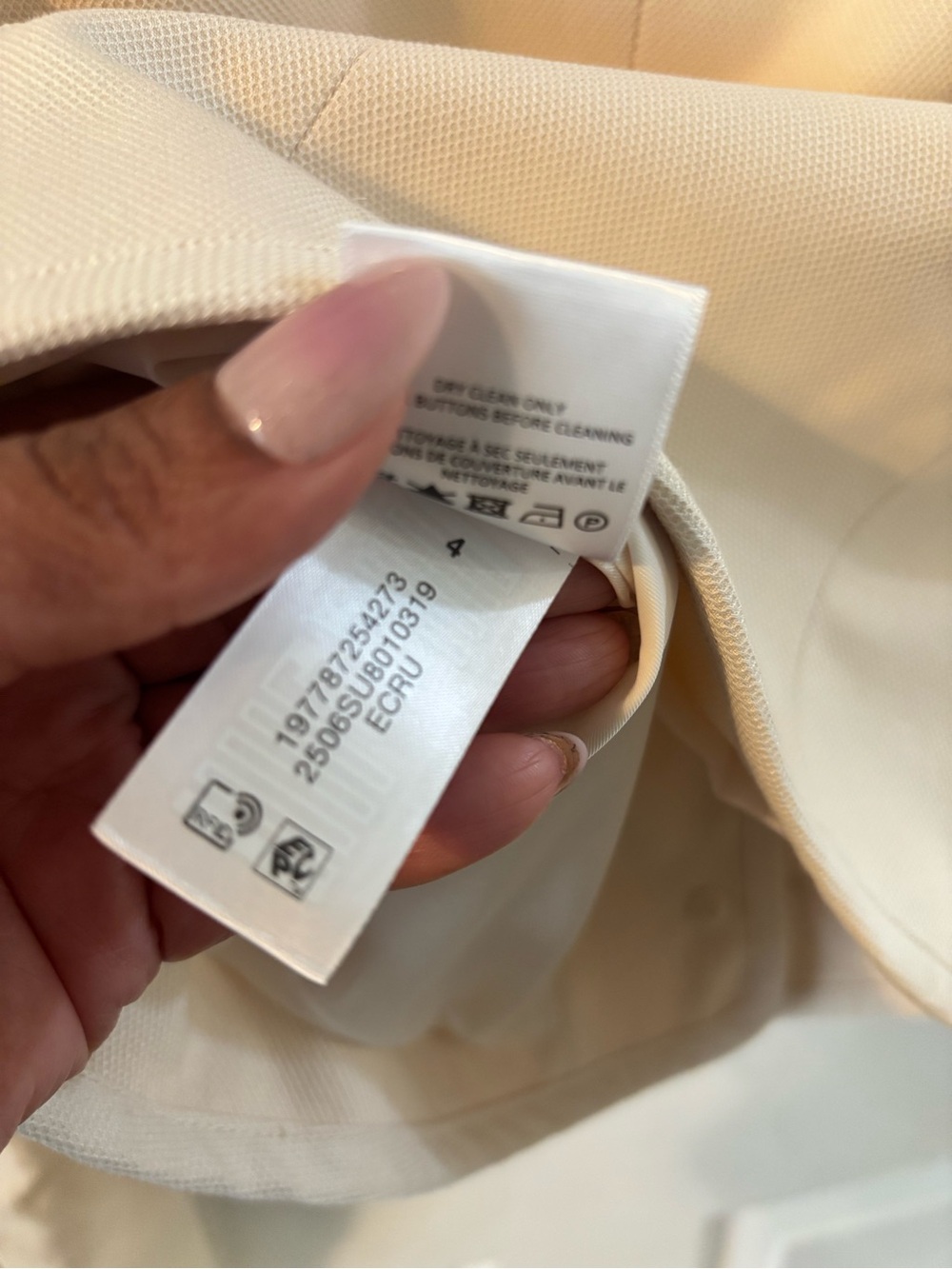 Veronica Beard Ivory Cropped Patch-Pocket Jacket - Picture 13 of 13